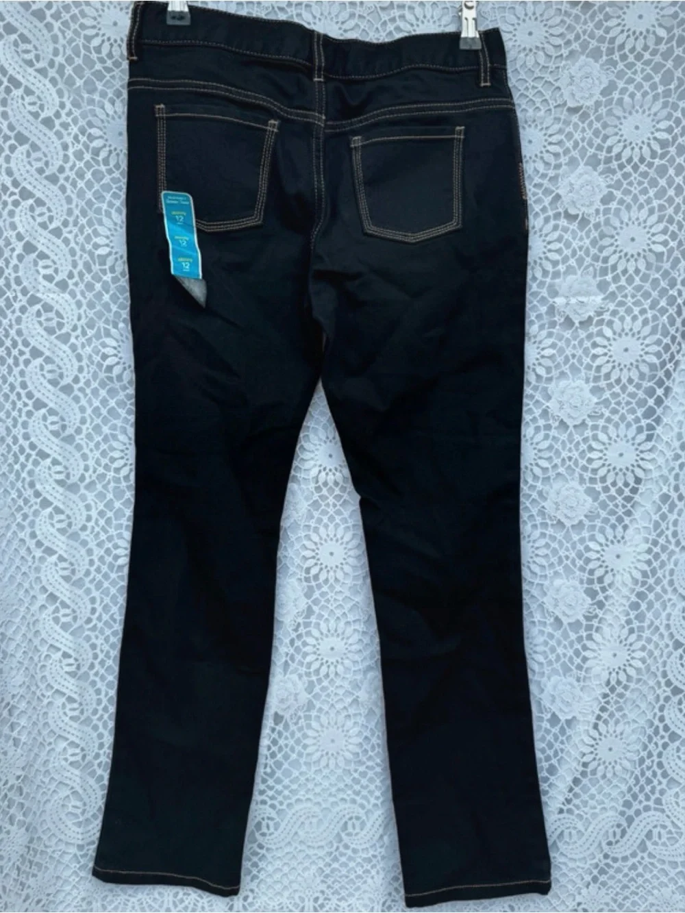 Old Navy black skinny jeans adjustable waste girls size 12 plus